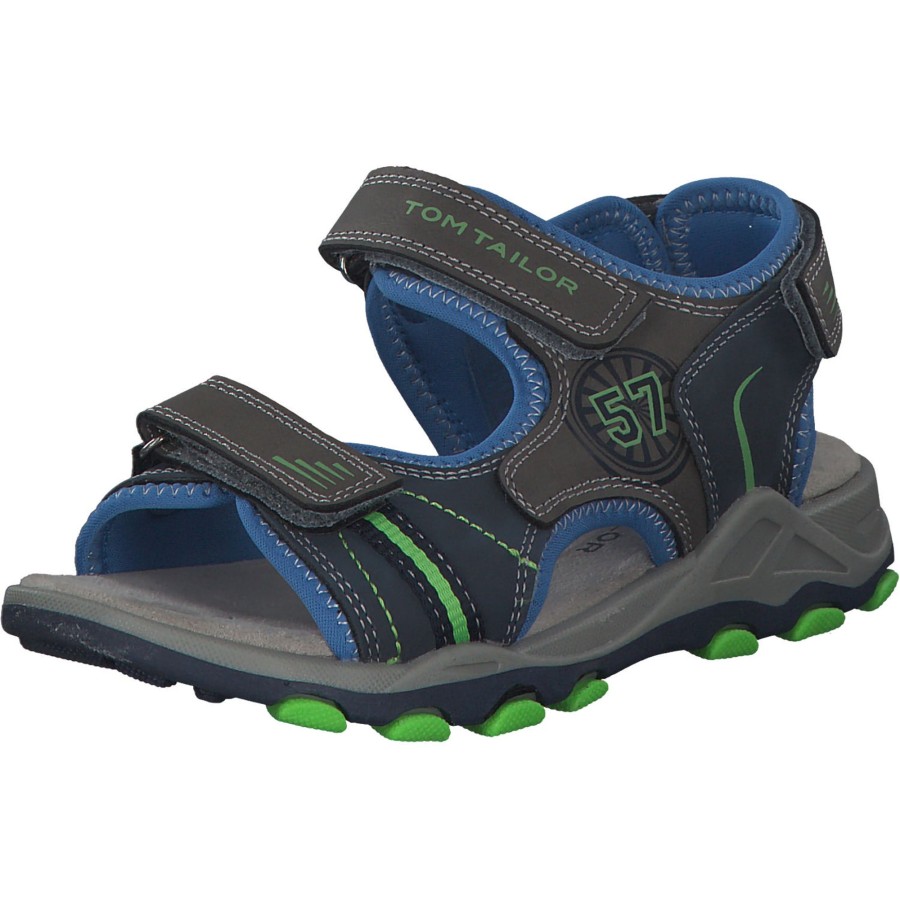 Kinder Tom Tailor | Tom Tailor 1171102, Sandalen (Kinder), Kinder, Grau (Grey-Navy-Royal)