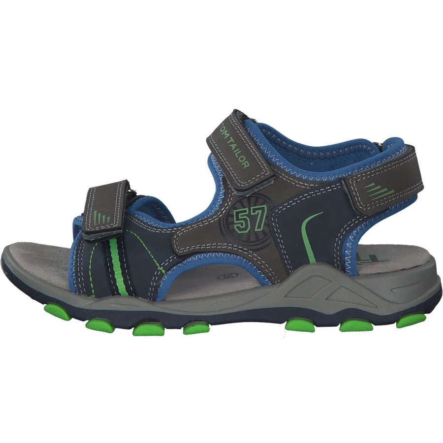 Kinder Tom Tailor | Tom Tailor 1171102, Sandalen (Kinder), Kinder, Grau (Grey-Navy-Royal)