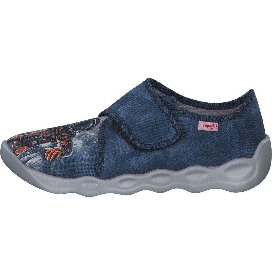 Kinder Superfit | Superfit Bubble 06274, Hausschuhe, Kinder, Blau/Mehrfarbig