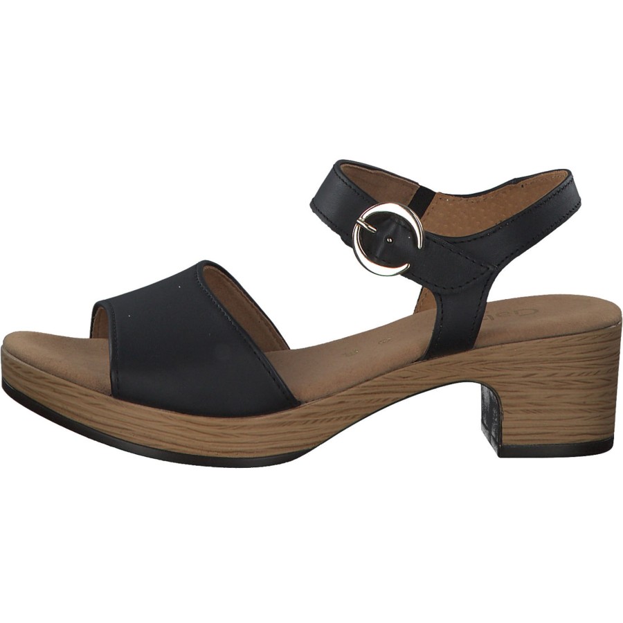 Damen Gabor | Gabor 22.071, Plateau-Sandaletten, Damen, Schwarz (Gold)