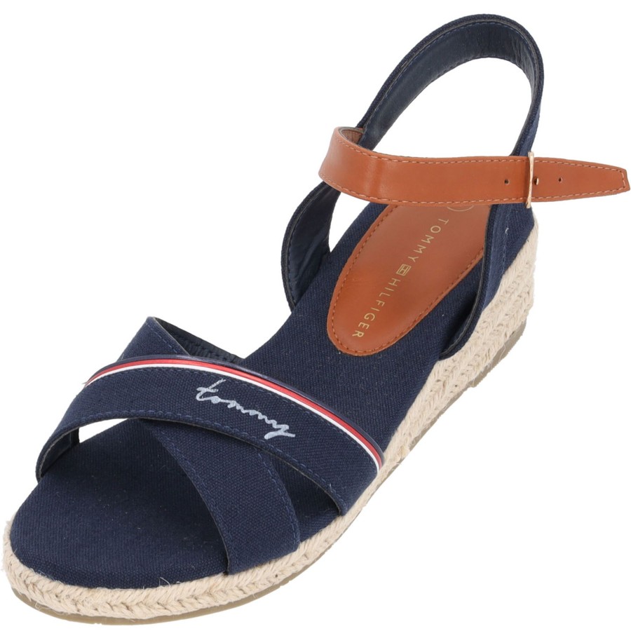 Kinder Tommy Hilfiger | Tommy Hilfiger T3A7-32187, Keilsandaletten, Kinder, Blau