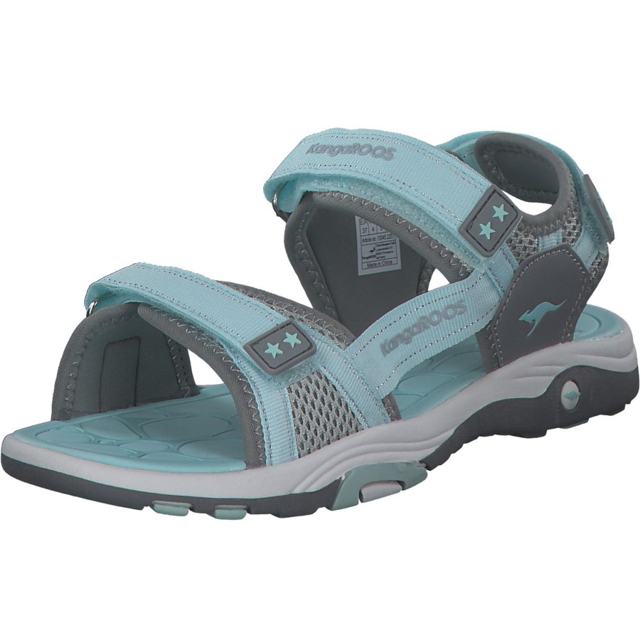 Kinder KangaROOS | Kangaroos K-Leni Kira 10045, Sandalen (Kinder), Kinder, Tu00Fcrkis/Grau