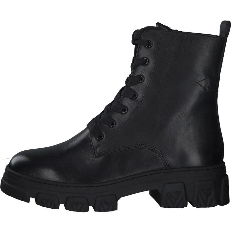 Damen Tamaris | Tamaris 25273, Schnu00Fcrstiefeletten, Damen, Black Leather