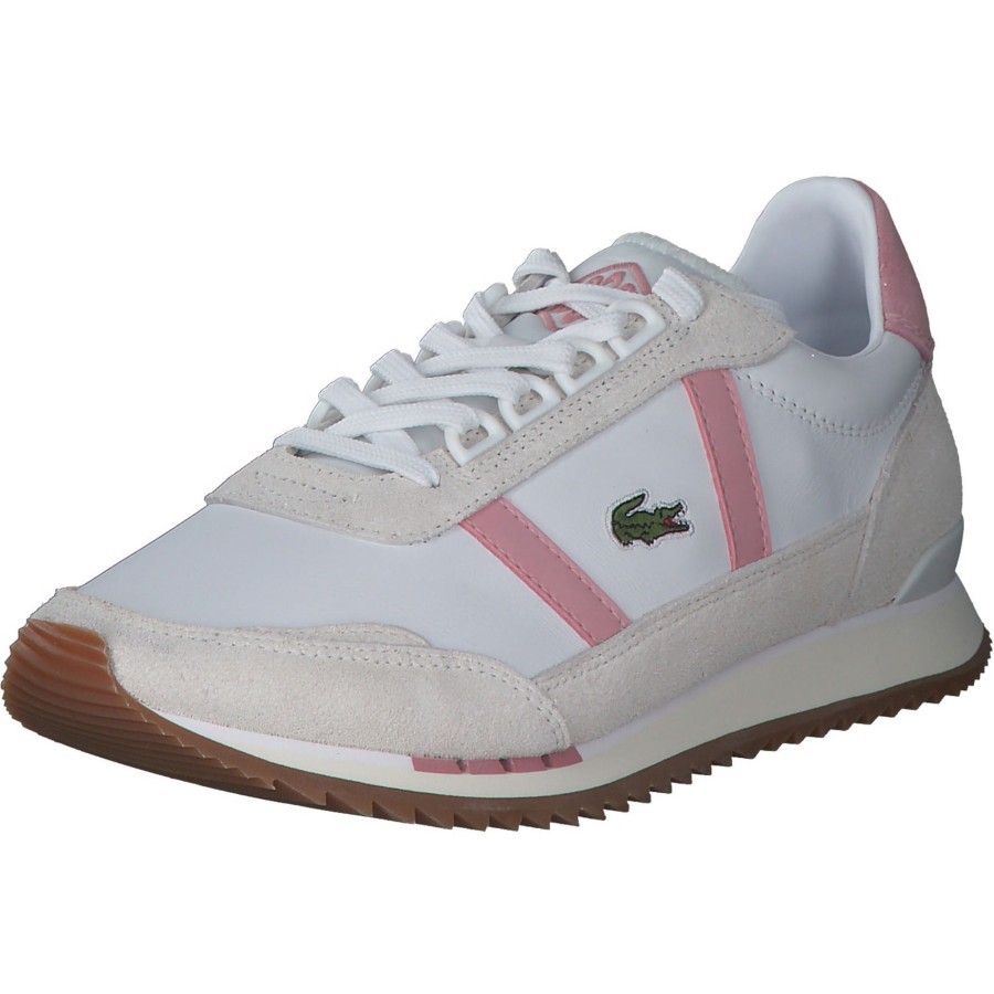 Damen Lacoste | Lacoste Partner Retro 43Sfa0051, Sneakers Low, Damen, Weiu00Df/Pink