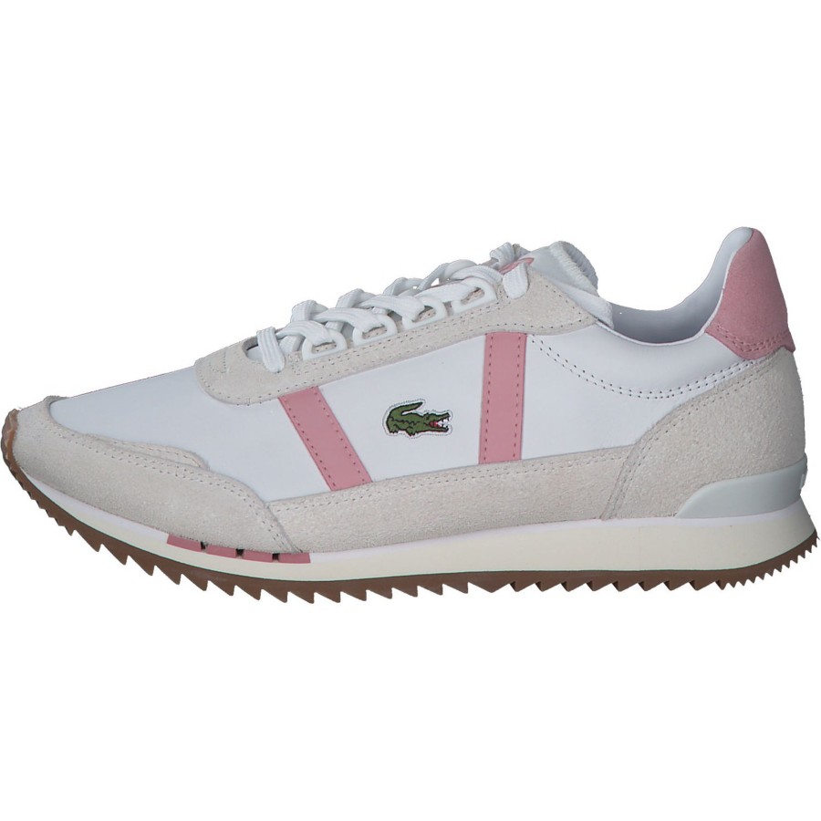 Damen Lacoste | Lacoste Partner Retro 43Sfa0051, Sneakers Low, Damen, Weiu00Df/Pink