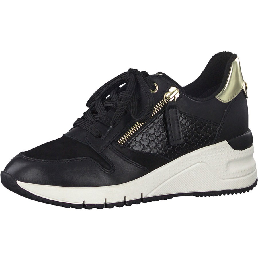 Damen Tamaris | Tamaris 23702, Sneakers Low, Damen, Black/Gold