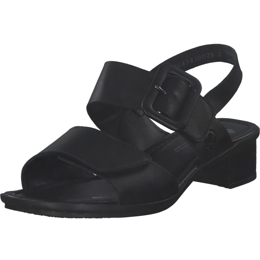 Damen Rieker | Rieker 62663, Plateau-Sandaletten, Damen, Schwarz