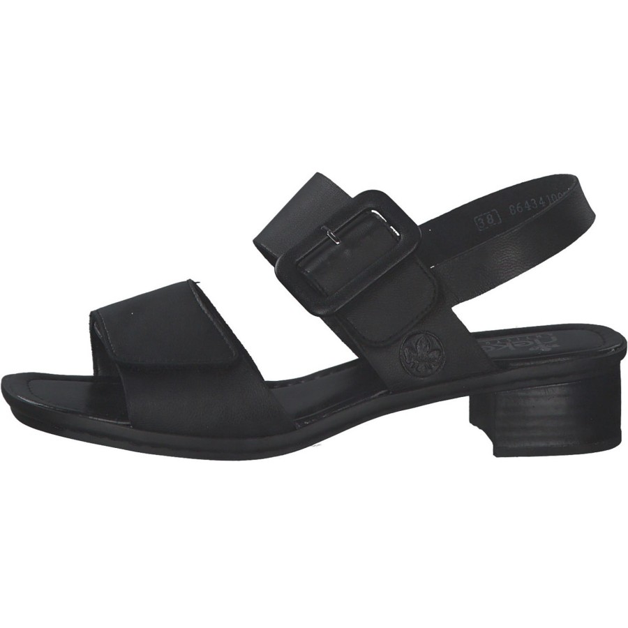 Damen Rieker | Rieker 62663, Plateau-Sandaletten, Damen, Schwarz