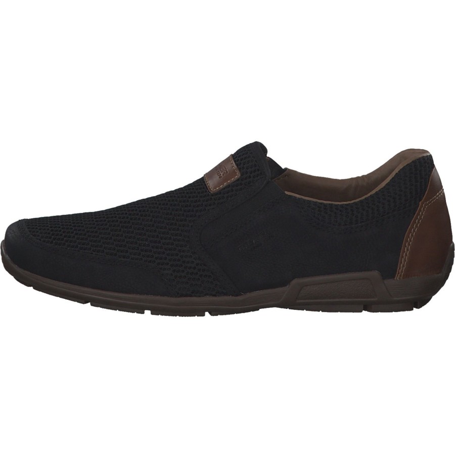 Herren Rieker | Rieker 09069, Sportliche Slipper, Herren, Schwarz/Schwarz/Amaretto