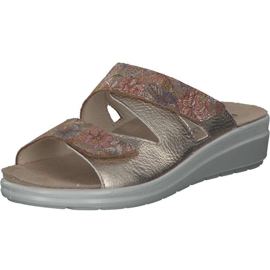 Damen Rohde | Rohde 5735, Pantoletten, Damen, Beige (Gold Blume)