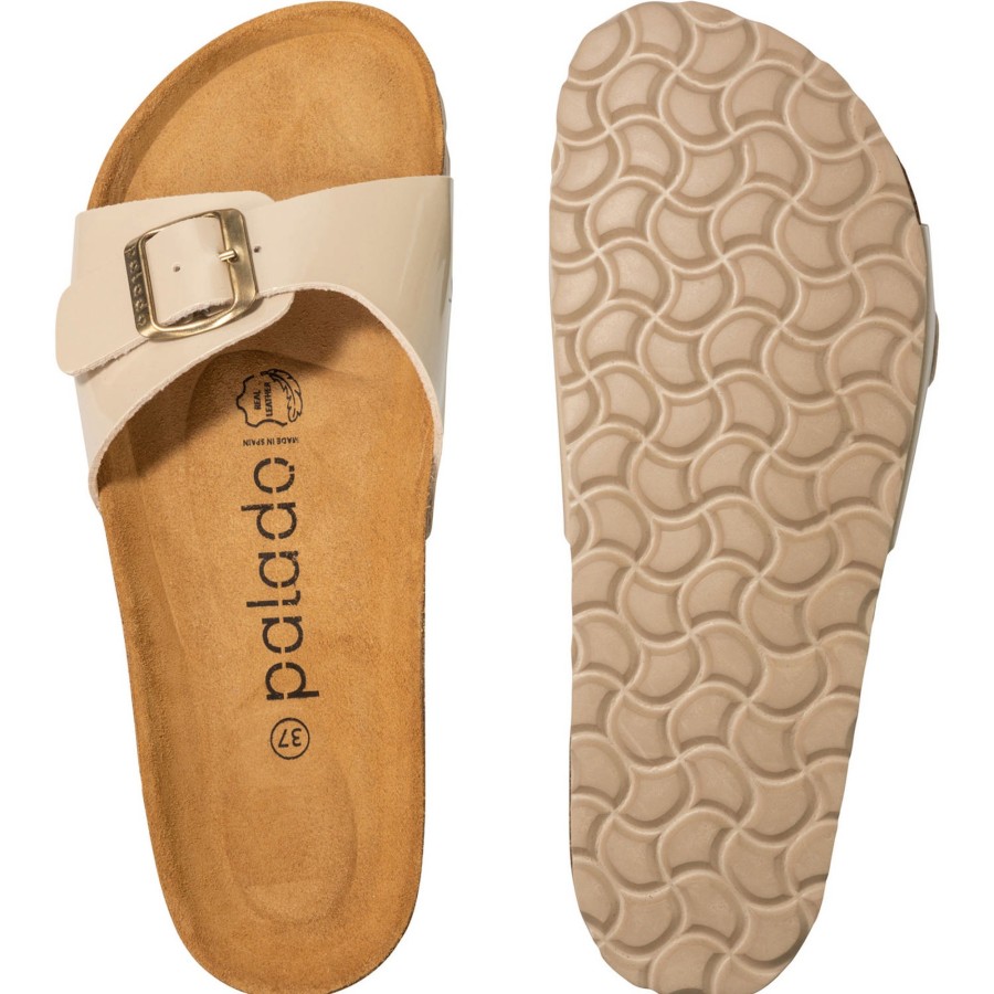 Damen Palado | Palado Malta, Pantoletten, Damen, Lack Creme Beige