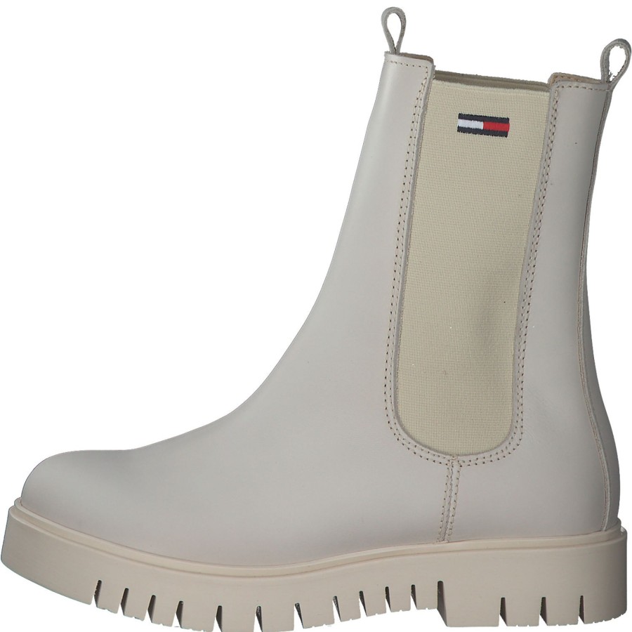 Damen Tommy Hilfiger | Tommy Hilfiger En0En01990, Chelsea Boots, Damen, Beige (Ivory)