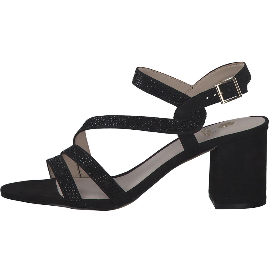 Damen La Strada | La Strada 2201015, Plateau-Sandaletten, Damen, Black Micro + Stone