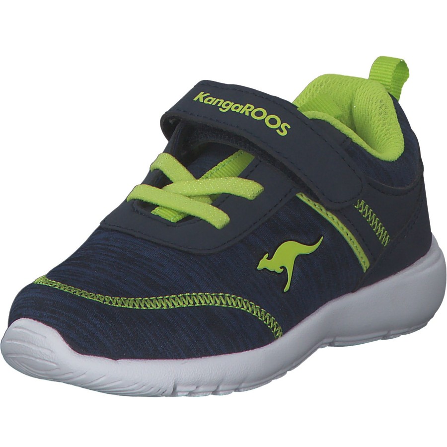 Kinder KangaROOS | Kangaroos Ky-Chummy Ev 02078 M, Sneakers Low, Kinder, Blau (Dk Navy/Lime)