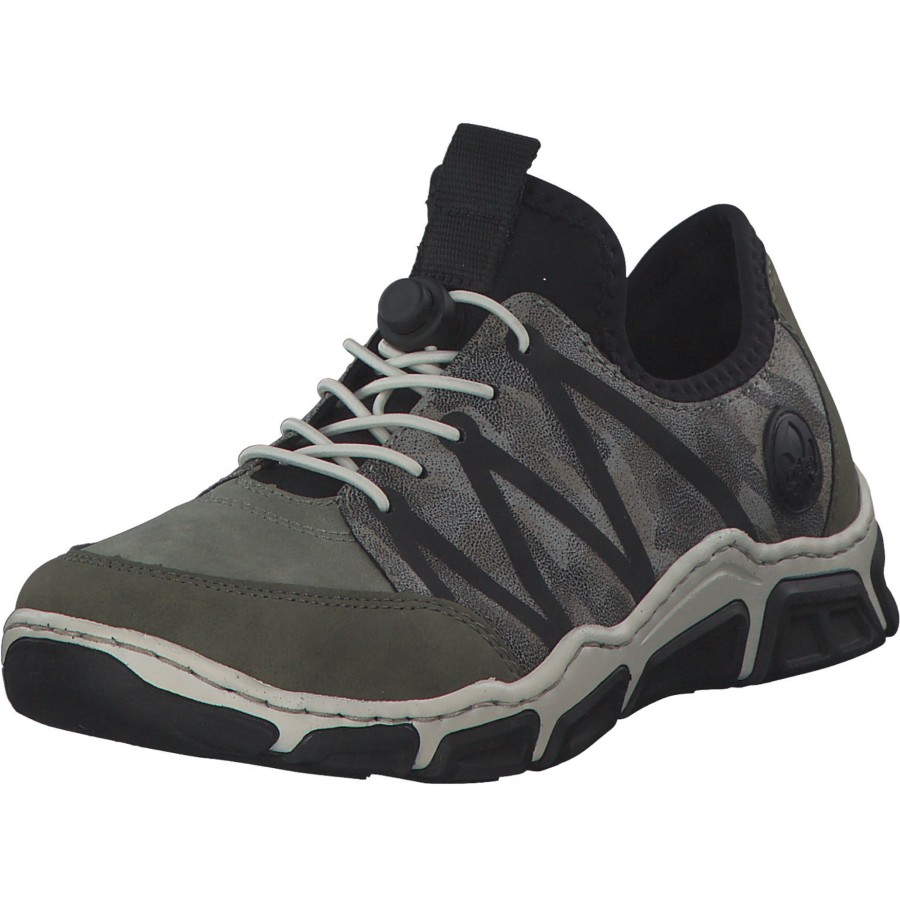 Herren Rieker | Rieker L0657, Schnu00Fcrschuhe, Liane/Schilf/Negro/Stein-Camo/