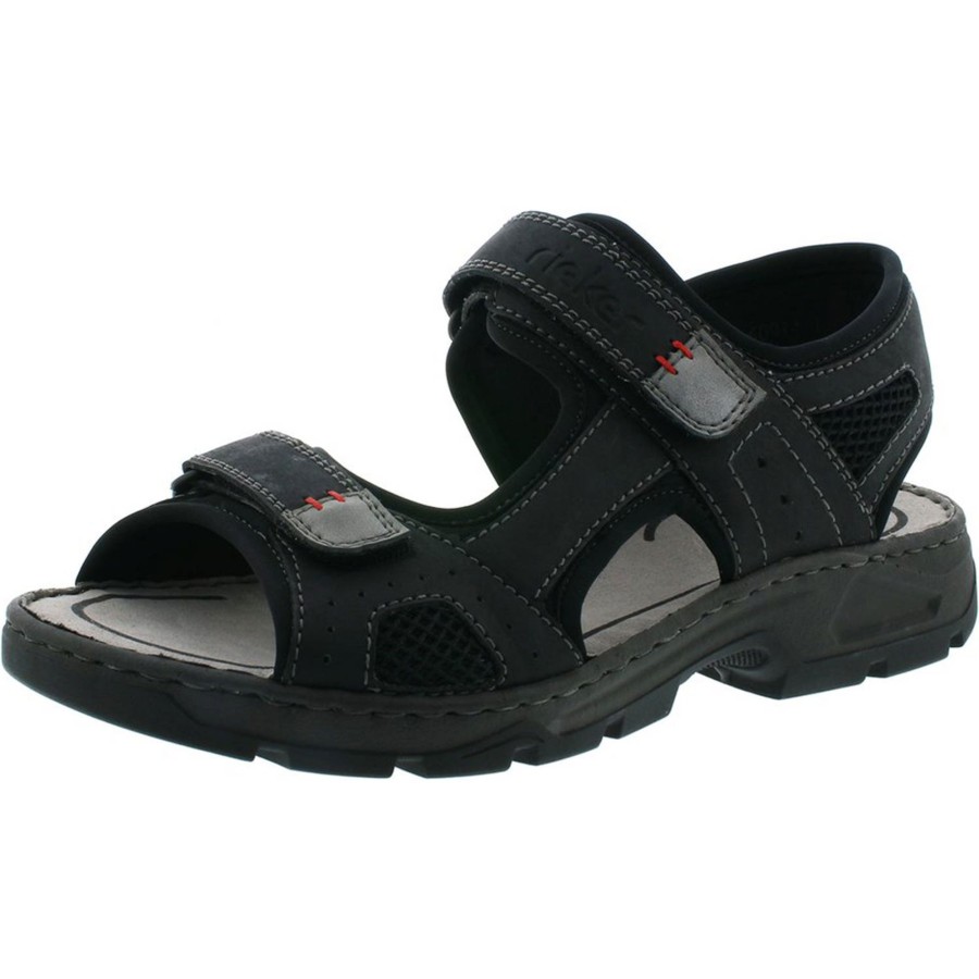 Herren Rieker | Rieker 26156, Outdoorsandalen, Herren, Schwarz (Schwarz/Grigio)