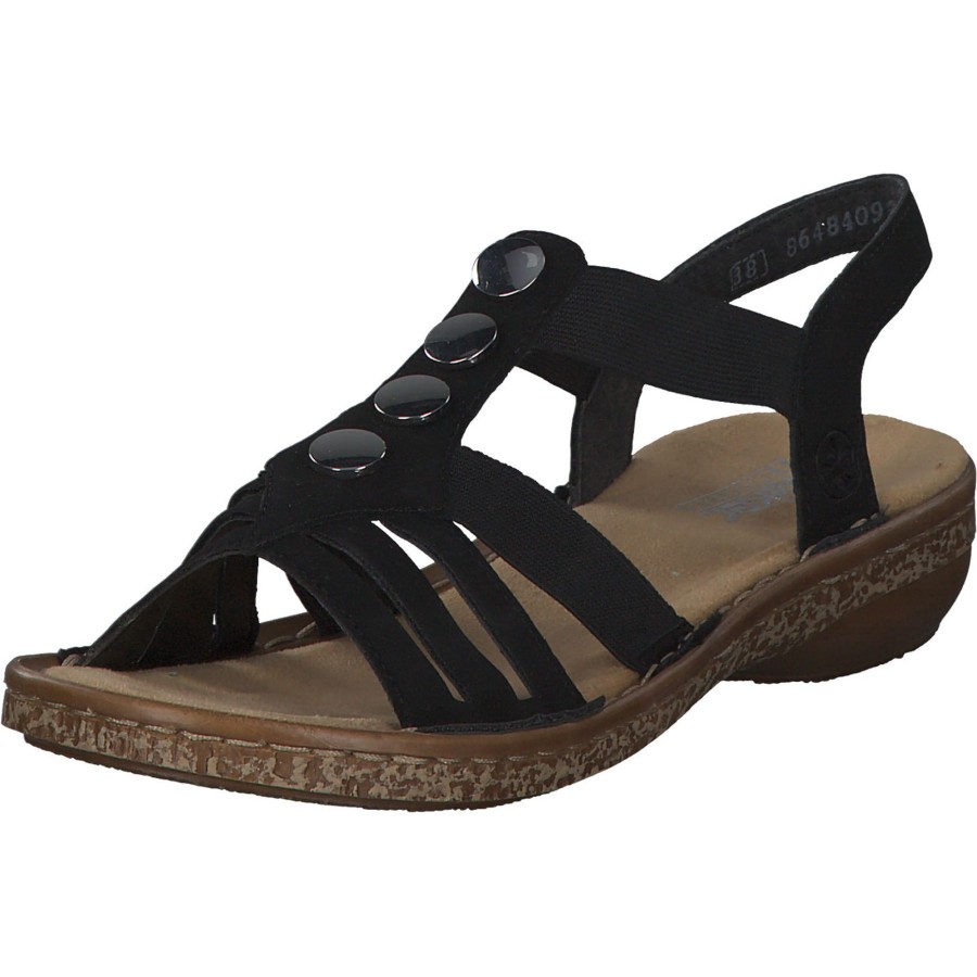 Damen Rieker | Rieker 62831, Klassische Sandalen, Damen, Schwarz