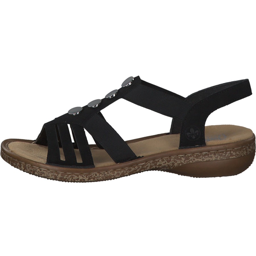 Damen Rieker | Rieker 62831, Klassische Sandalen, Damen, Schwarz