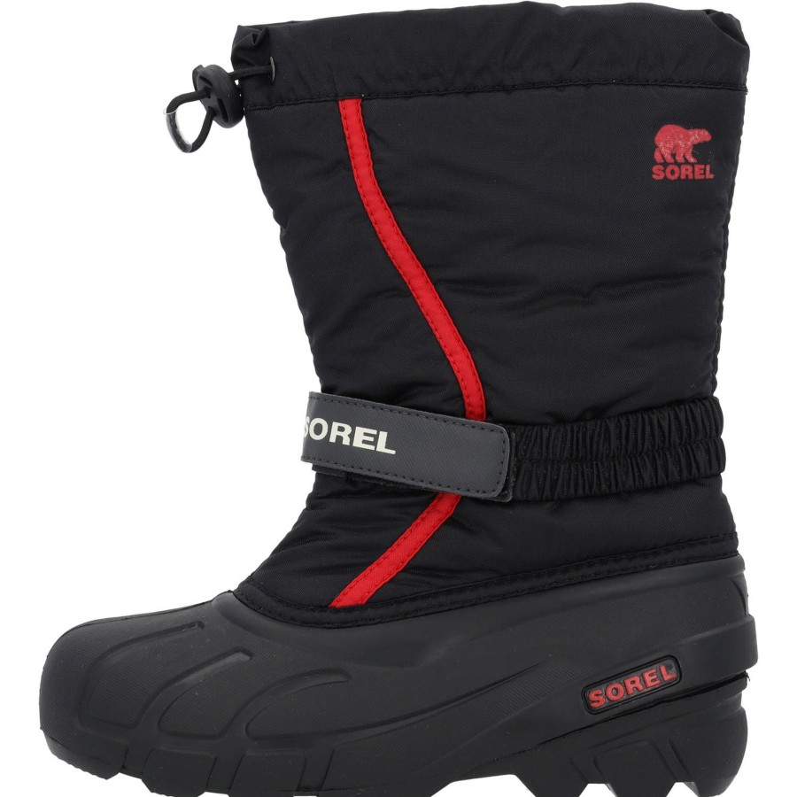 Kinder Sorel | Sorel Childrens/Youth Flurry Nc 1965 M, Winterstiefel, Kinder, Schwarz (Black/Light Red)