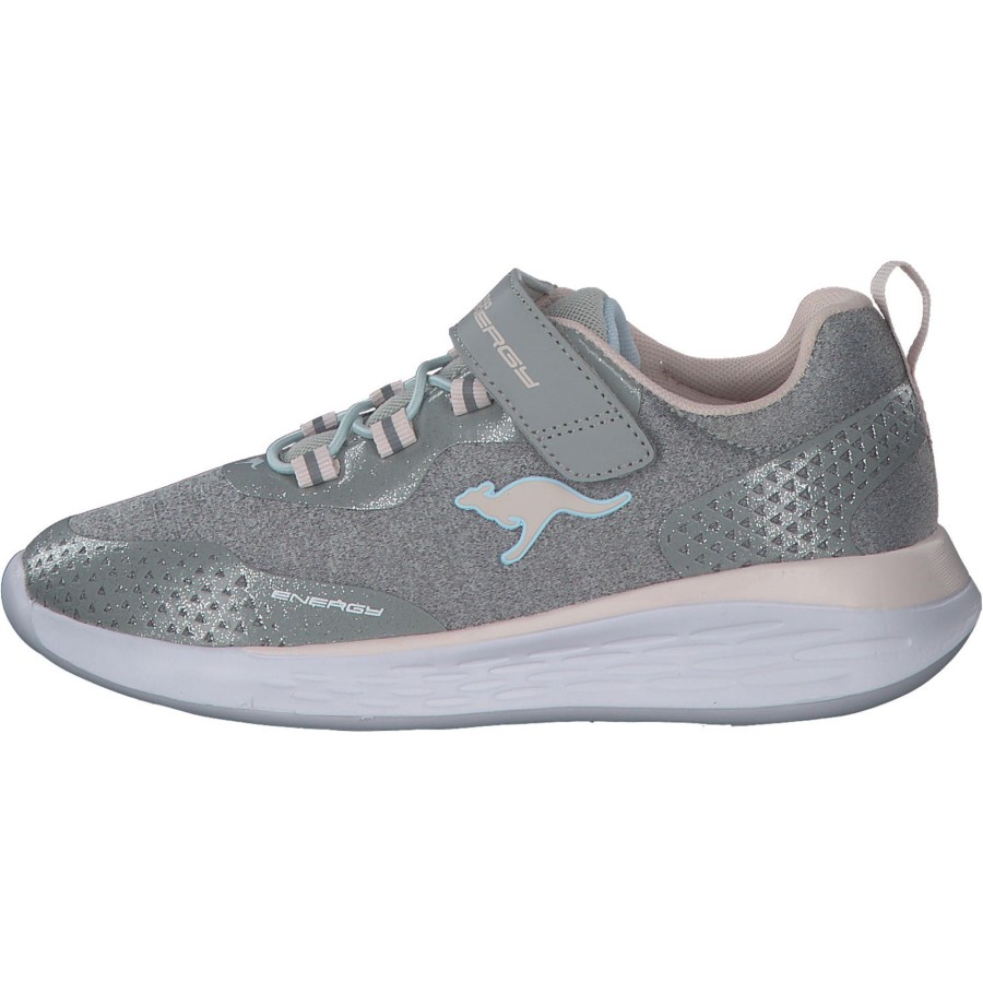 Kinder KangaROOS | Kangaroos Kq-Fleet Ev 18715, Sneakers Low, Kinder, Grau (Vapor Grey/Frost Pink)