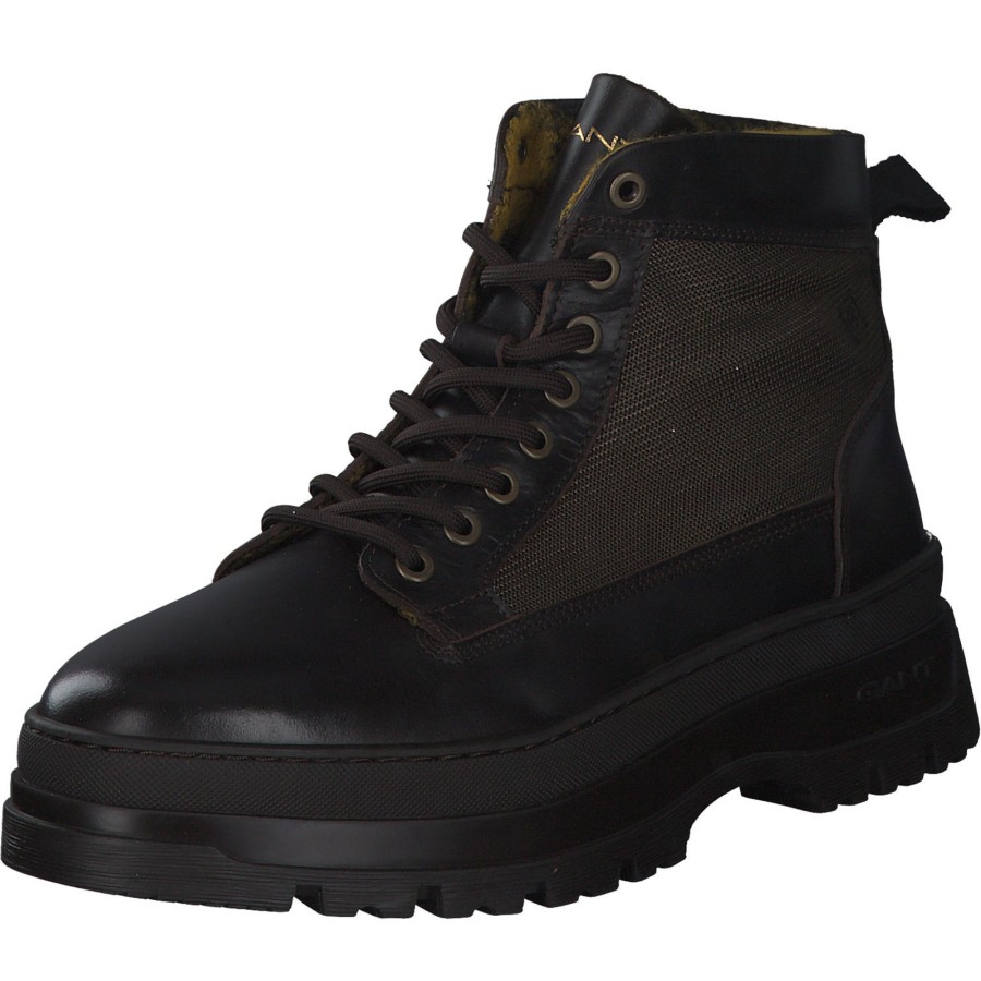 Herren Gant | Gant St Grip Mid Boot 25643377, Schnu00Fcrstiefeletten, Herren, Dark Brown