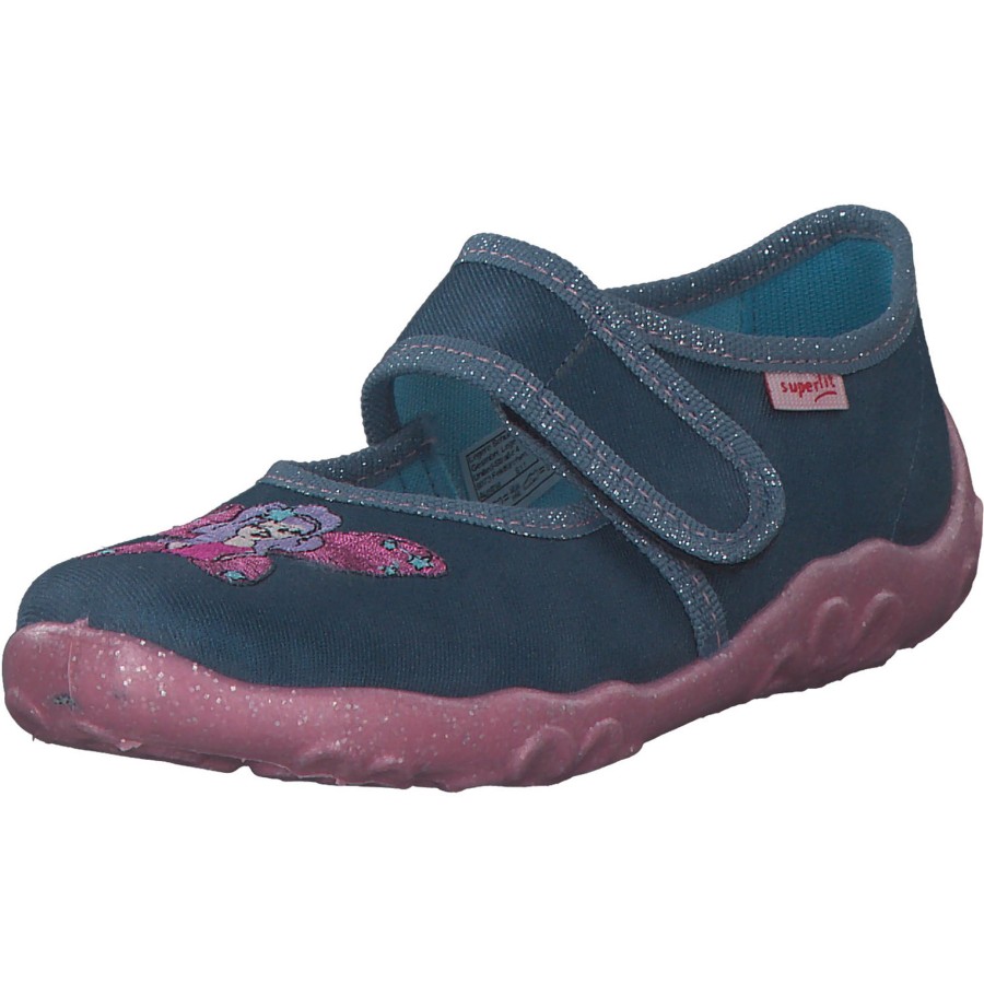 Kinder Superfit | Superfit Bonny 00282, Hausschuhe, Kinder, Blau/Rosa