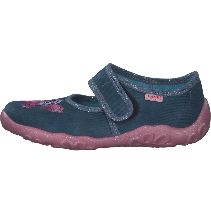 Kinder Superfit | Superfit Bonny 00282, Hausschuhe, Kinder, Blau/Rosa