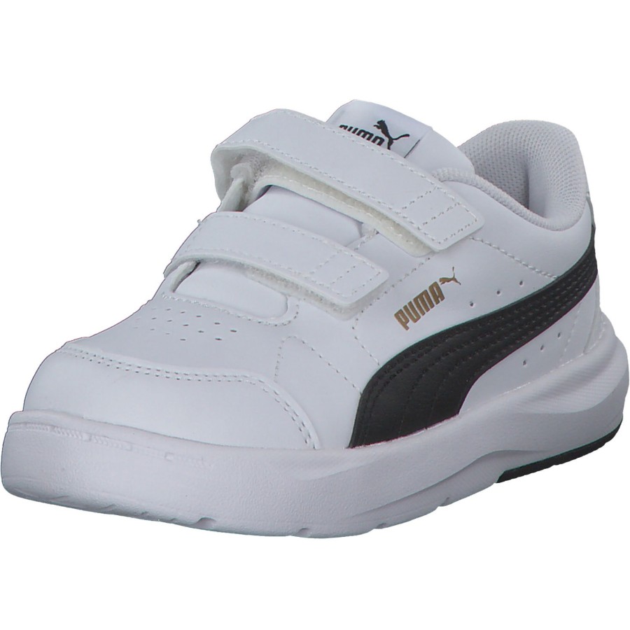 Kinder Puma | Puma Evolve Court V Inf 389146, Sneakers Low, Kinder, Puma White/Puma Black/Puma Gol