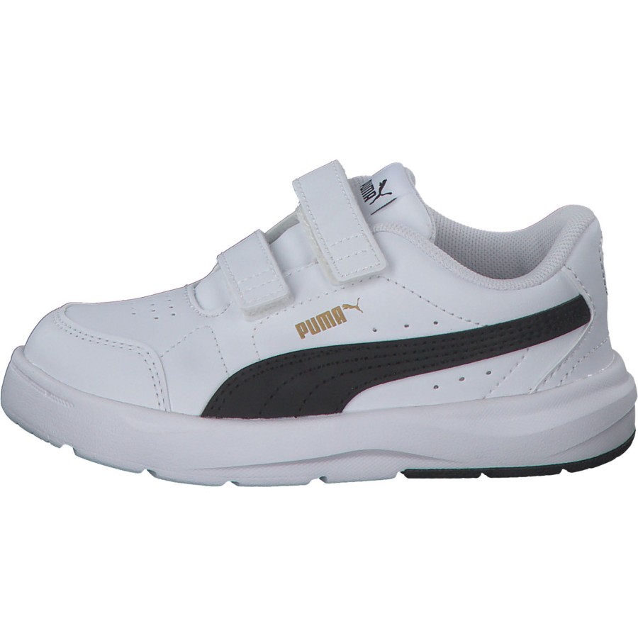 Kinder Puma | Puma Evolve Court V Inf 389146, Sneakers Low, Kinder, Puma White/Puma Black/Puma Gol