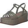 Damen Marco Tozzi | Marco Tozzi 88500, Plateau-Sandaletten, Damen, Moss