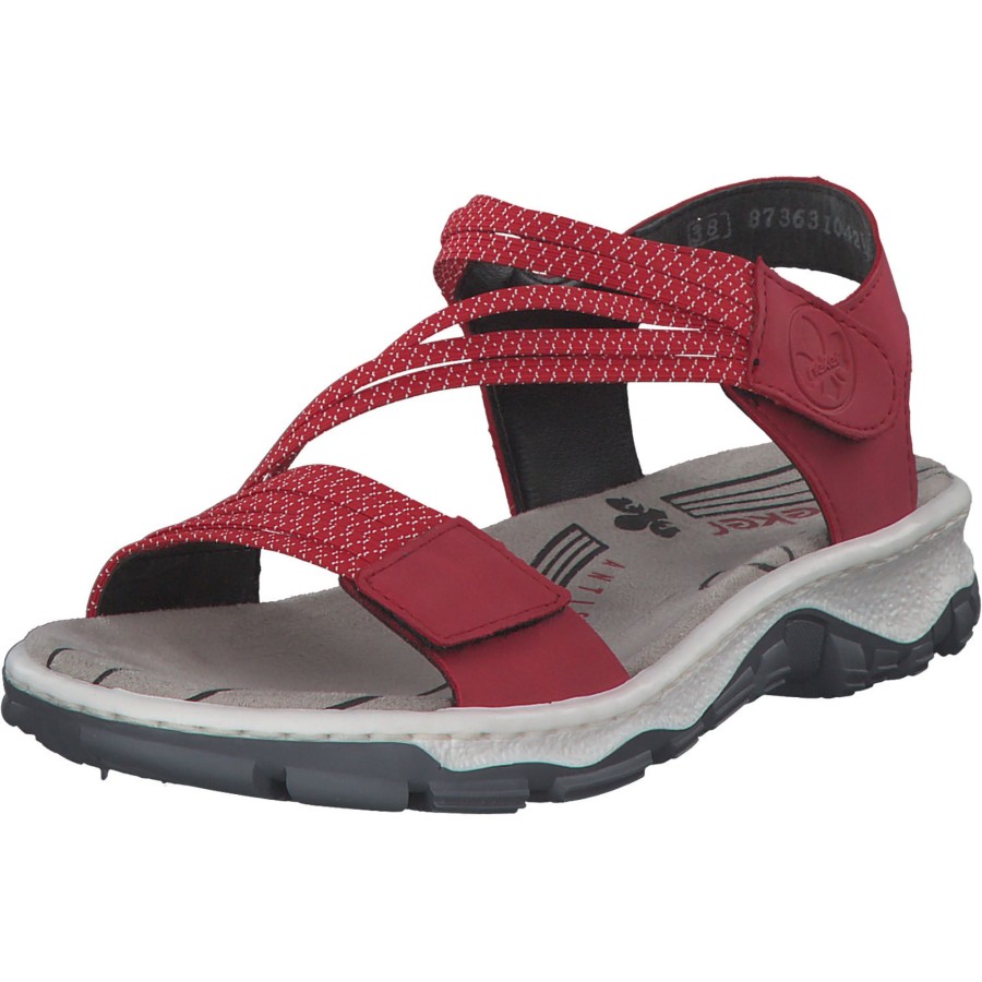 Damen Rieker | Rieker 68871, Sandalen, Damen, Rot