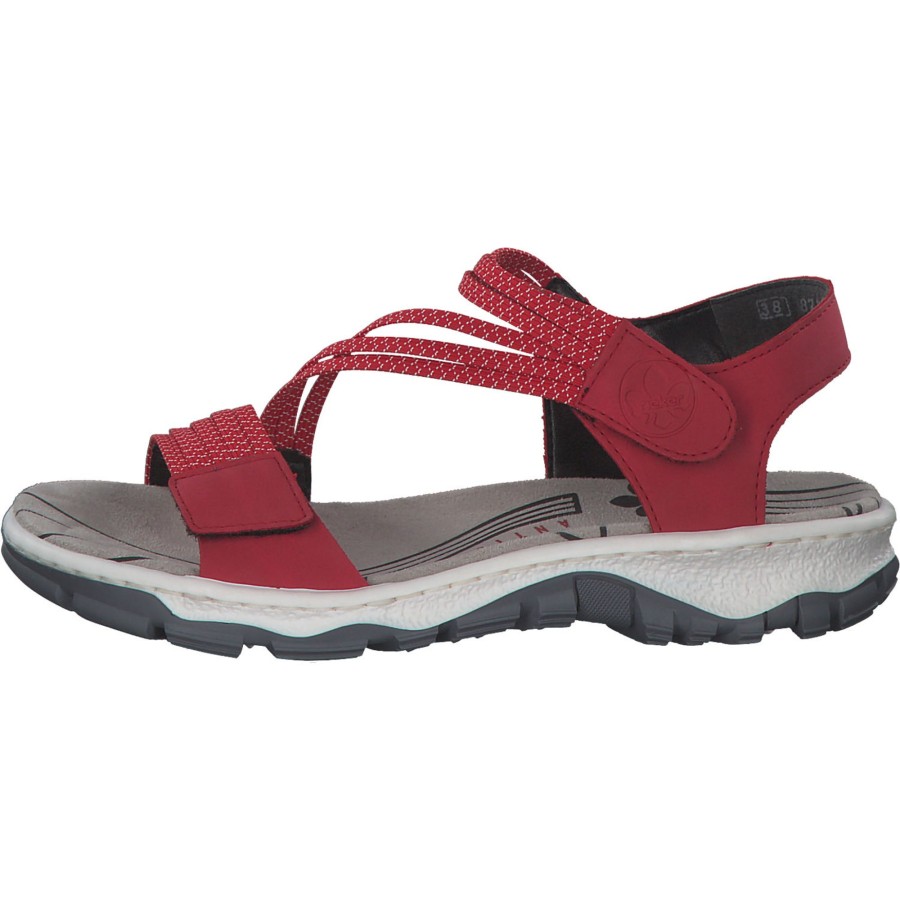 Damen Rieker | Rieker 68871, Sandalen, Damen, Rot