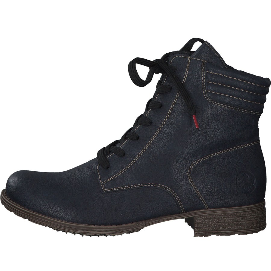 Damen Rieker | Rieker 70811, Schnu00Fcrstiefeletten, Damen, Blau (Ozean)