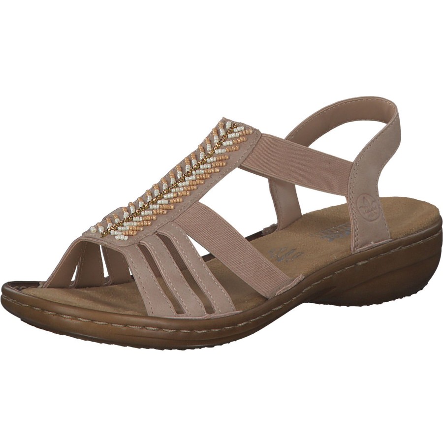 Damen Rieker | Rieker 60852, Klassische Sandalen, Damen, Beige