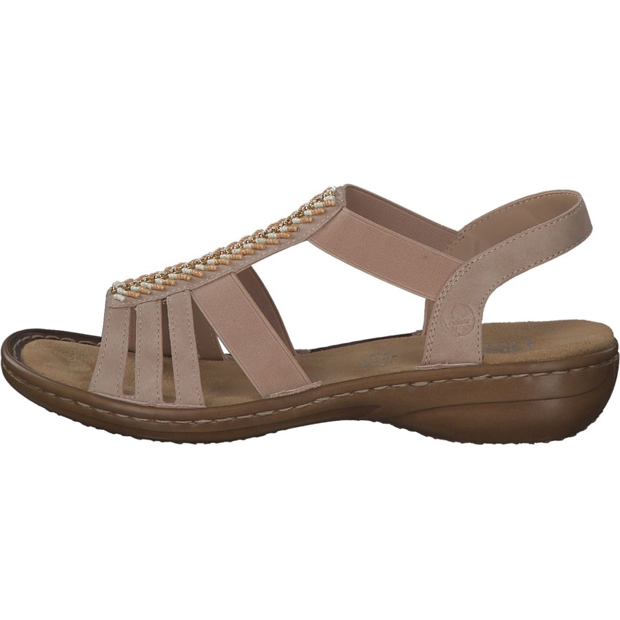 Damen Rieker | Rieker 60852, Klassische Sandalen, Damen, Beige