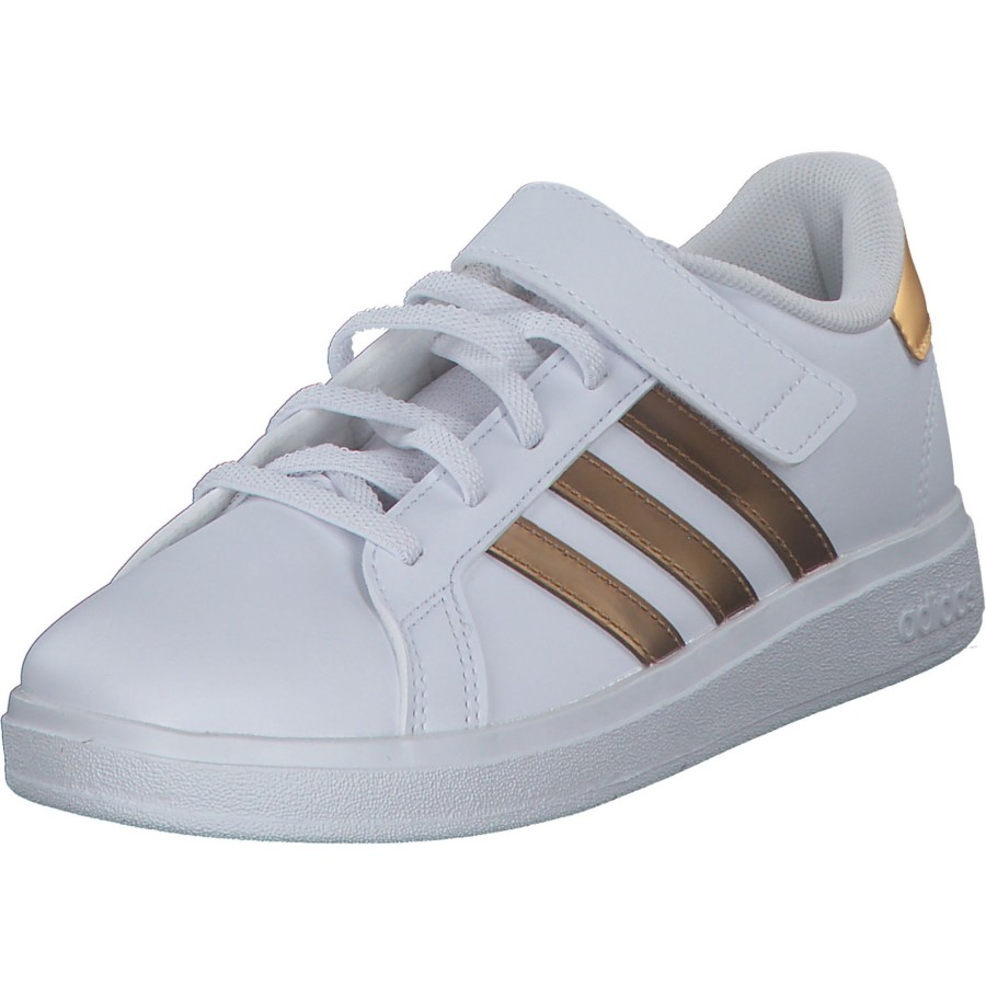 Kinder adidas | Adidas Grand Court 2.0 El, Sneakers Low, Kinder, Ftwr White/Ftwr White/Matte Go