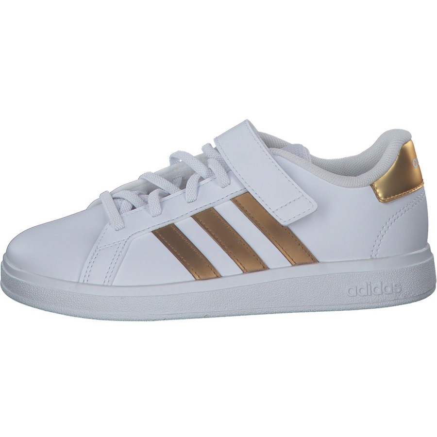 Kinder adidas | Adidas Grand Court 2.0 El, Sneakers Low, Kinder, Ftwr White/Ftwr White/Matte Go