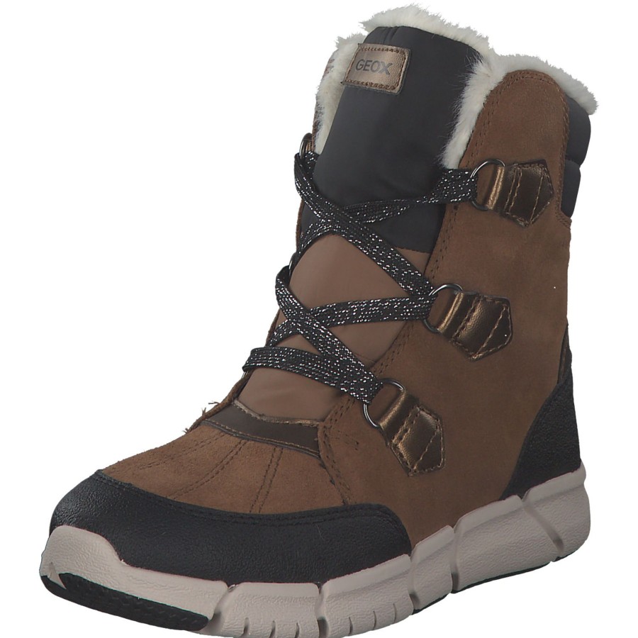 Kinder Geox | Geox J16Apa, Winterstiefel, Kinder, Braun