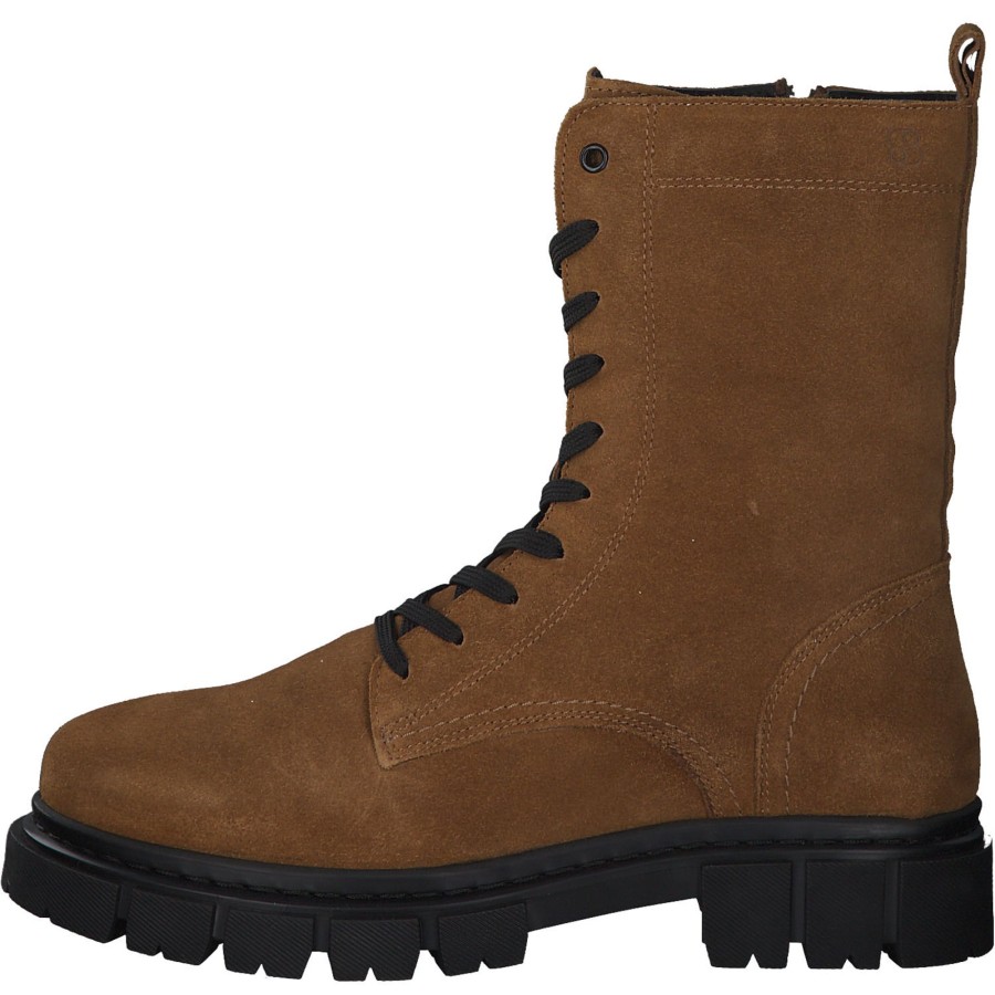 Damen s. Oliver | S. Oliver 26203, Schnu00Fcrstiefeletten, Damen, Cognac