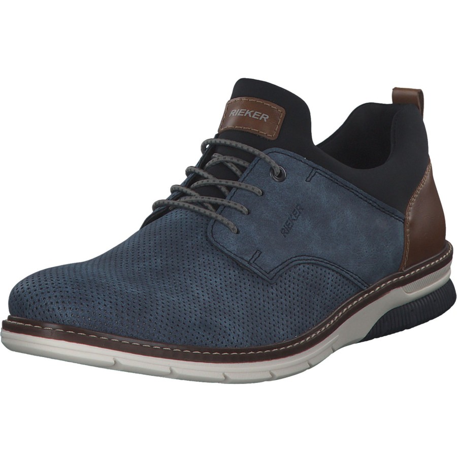 Herren Rieker | Rieker 14450, Business-Schnu00Fcrschuhe, Herren, Blau