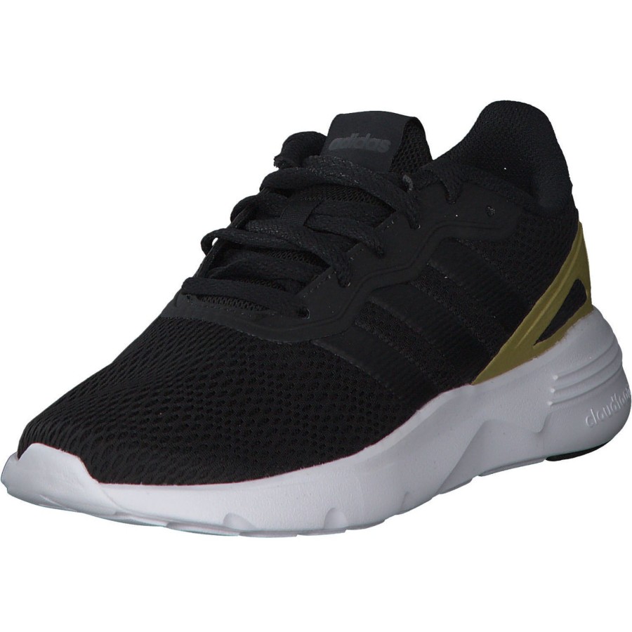 Damen adidas core | Adidas Core Nebzed W, Sneakers Low, Damen, Black/Black/Gold Met