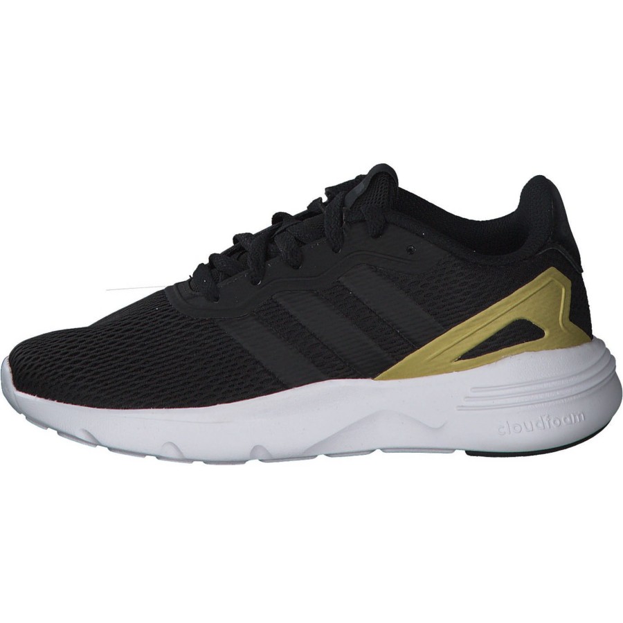 Damen adidas core | Adidas Core Nebzed W, Sneakers Low, Damen, Black/Black/Gold Met