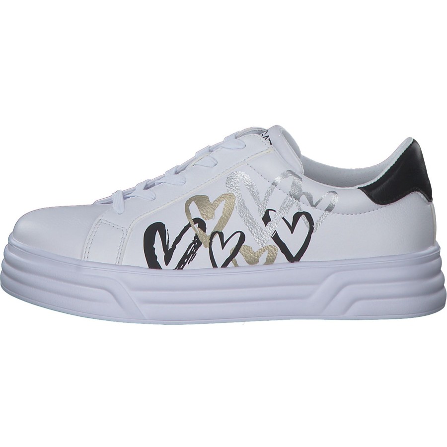 Damen Bagatt Damenschuhe | Bugatti Blu Adp02, Sneakers Low, Damen, White / Black