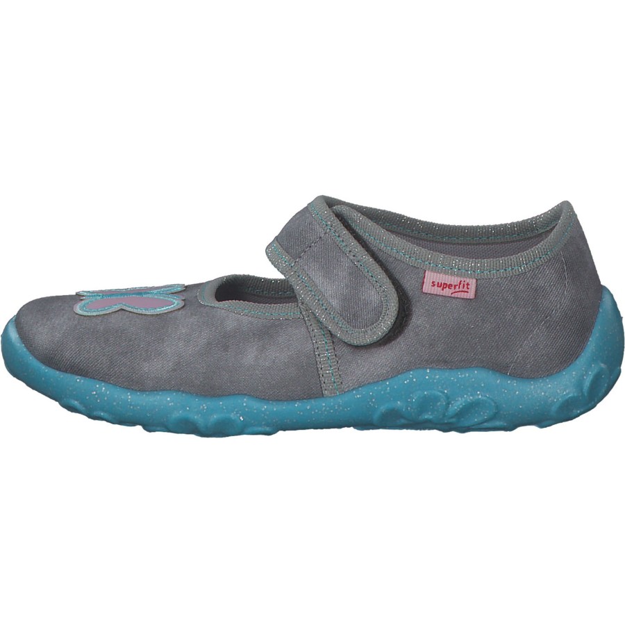 Kinder Superfit | Superfit Bonny 00280, Hausschuhe, Kinder, Grau/Hellblau