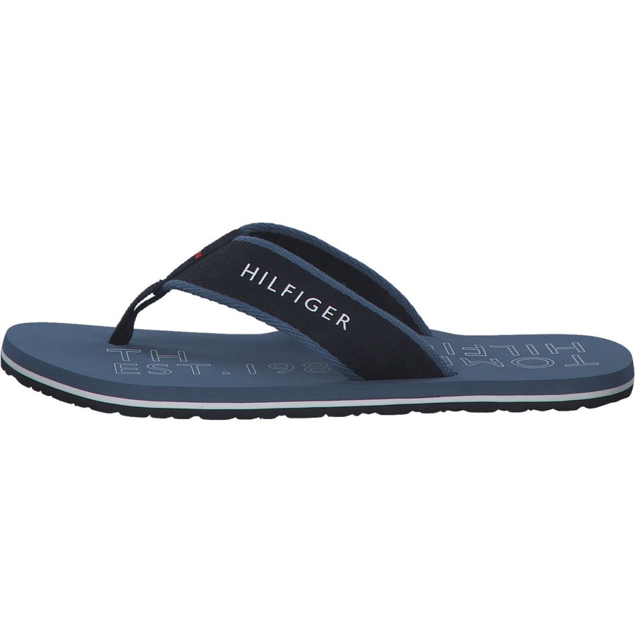 Herren Tommy Hilfiger | Tommy Hilfiger Fm0Fm04469, Zehentrenner, Herren, Blue Coast