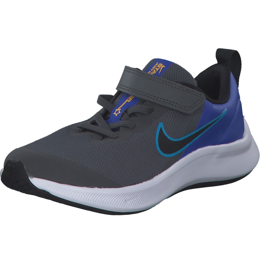 Kinder Nike | Nike Star Runner 3 Da2777 M, Sneakers Low, Kinder, Iron Grey/Black-Blue Lighting