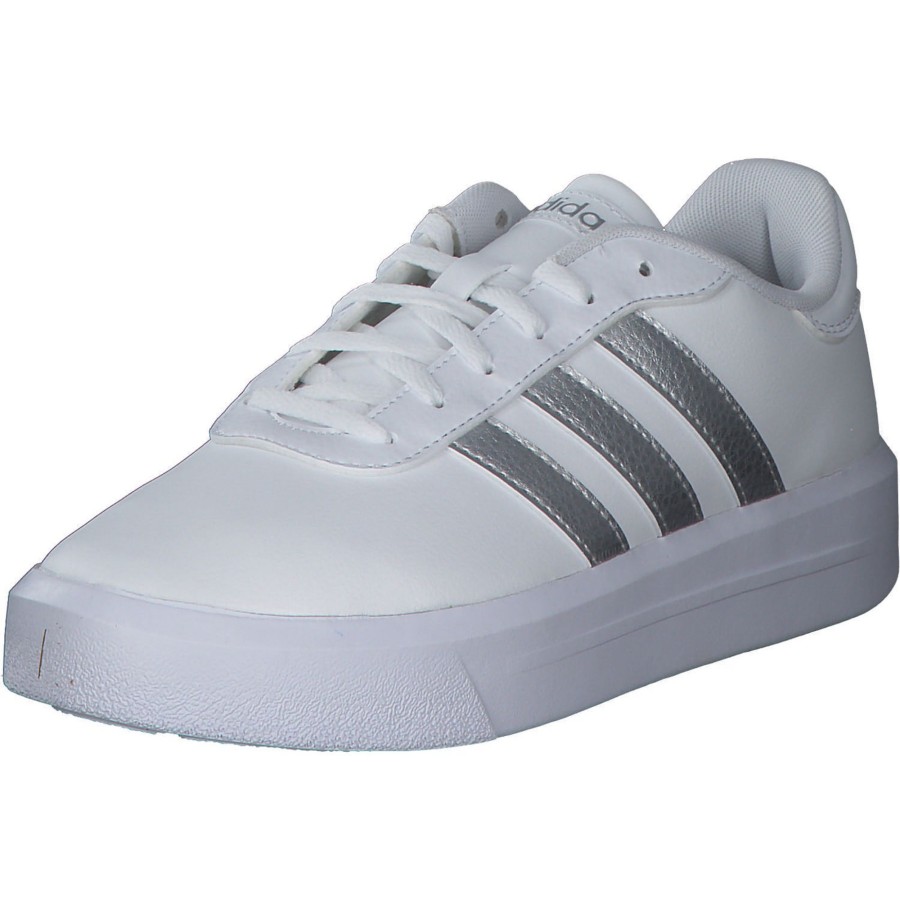 Damen adidas core | Adidas Core Court Platform, Sneakers Low, Damen, Weiu00Df Silber