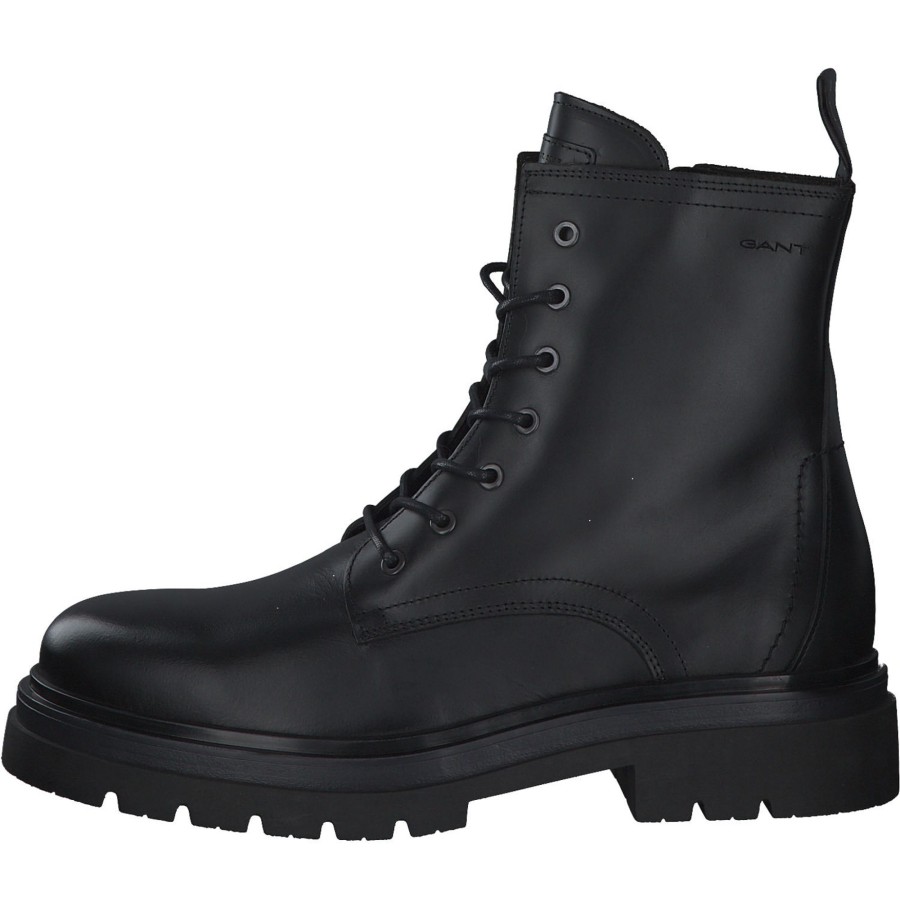 Herren Gant | Gant Ramzee Mid Boot 25641371, Schnu00Fcrstiefeletten, Herren, Black