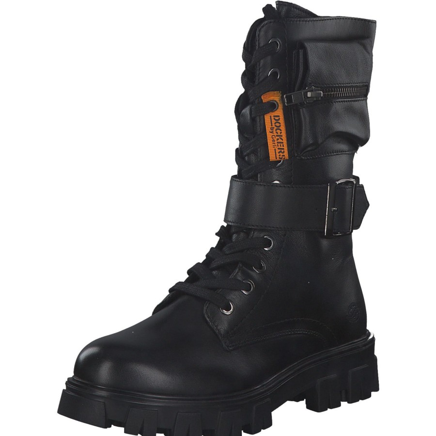 Damen Dockers | Dockers 49Jd201, Schnu00Fcrstiefel, Damen, Schwarz