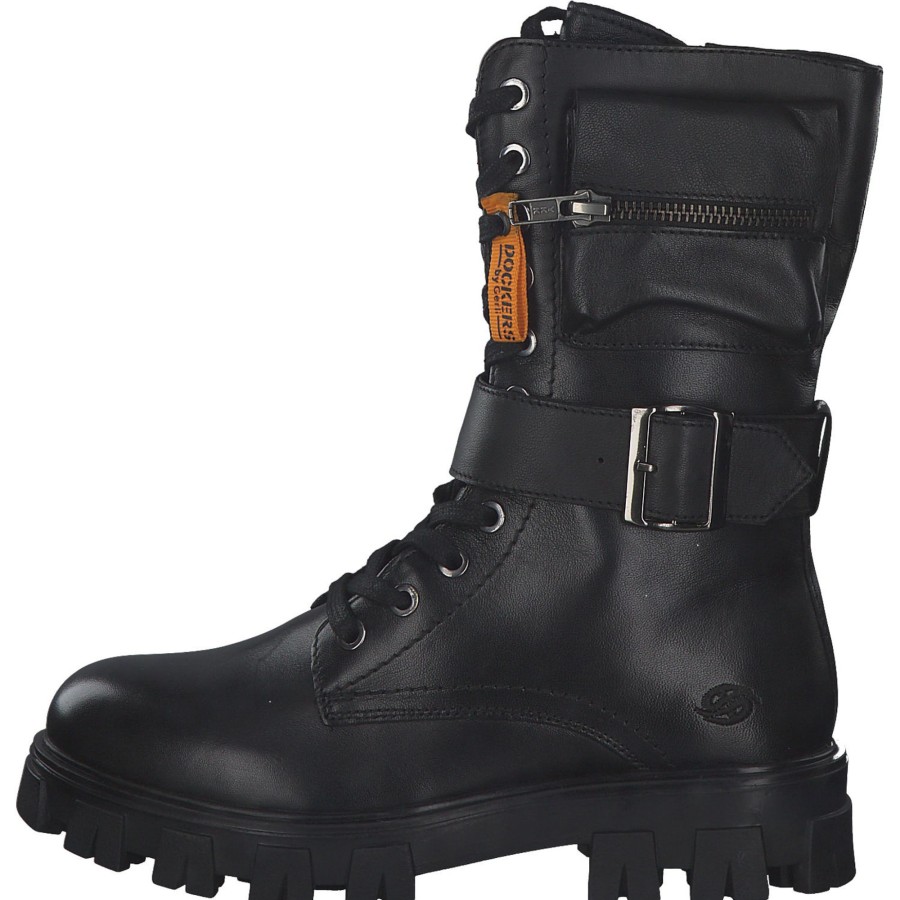 Damen Dockers | Dockers 49Jd201, Schnu00Fcrstiefel, Damen, Schwarz